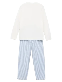 Striped long pyjamas - Sæt