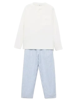 Striped long pyjamas - Sæt