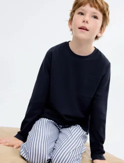 Striped long pyjamas - Sæt