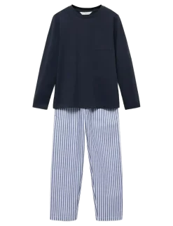 Striped long pyjamas - Sæt