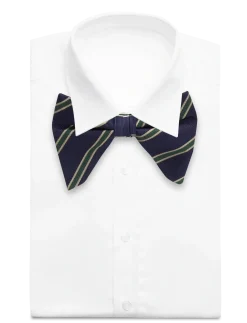 Striped Oversized Bow Tie - Butterflies