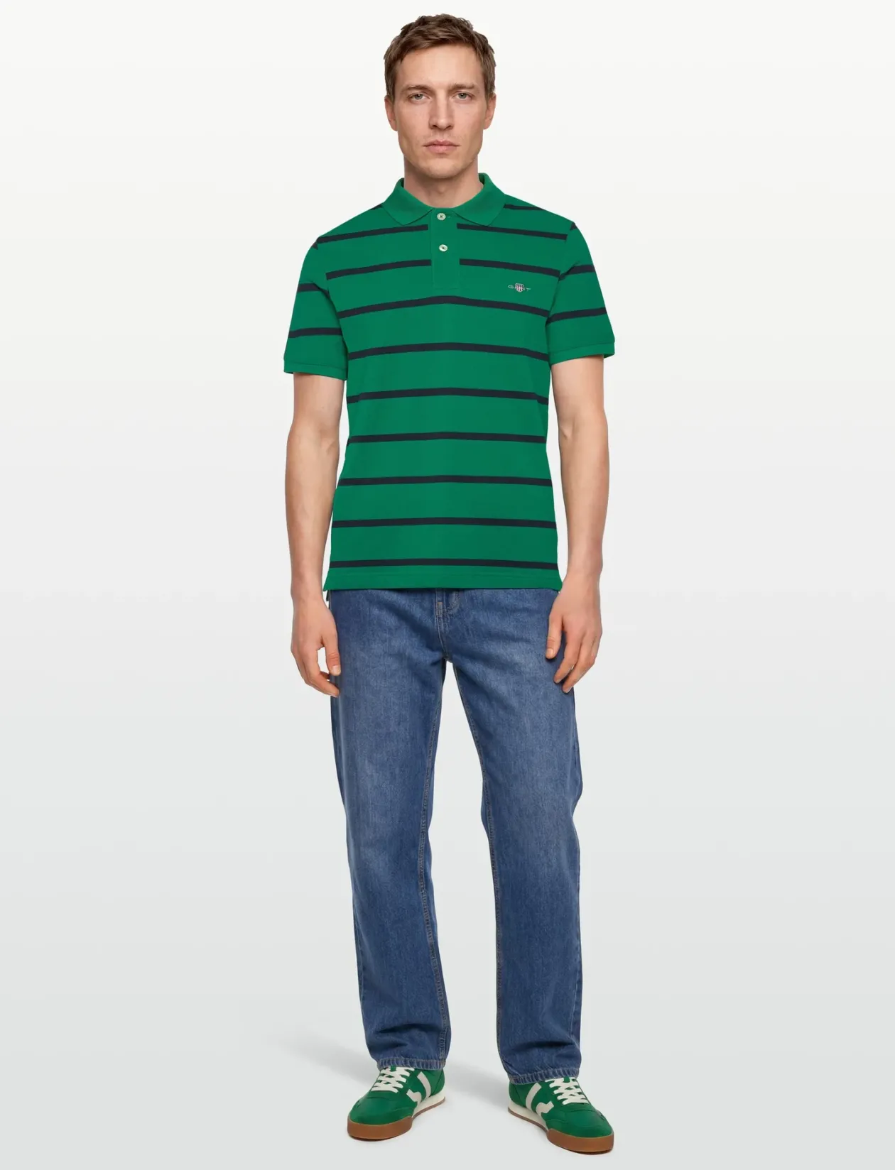 STRIPED POLO - Kortærmede
