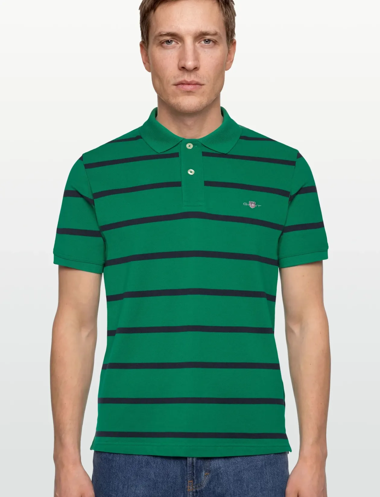 STRIPED POLO - Kortærmede