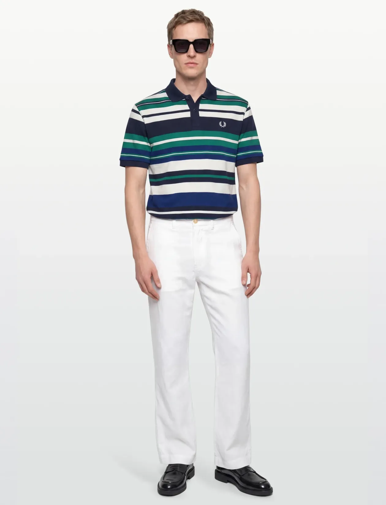 STRIPED RELAXED POLO - Kortærmede