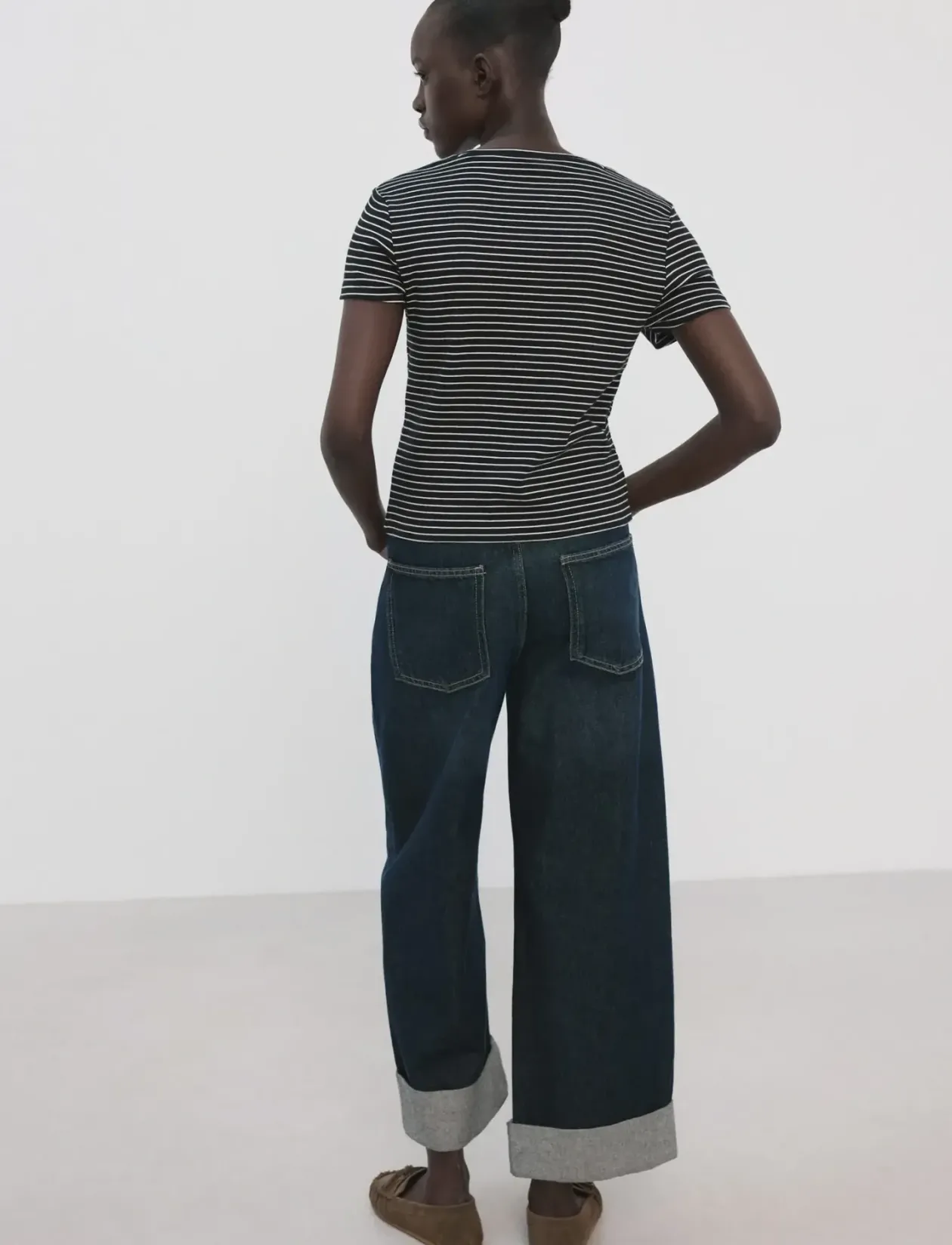 Striped T-shirt with ties - T-shirts