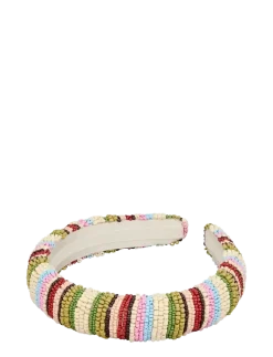 Stripes Midi Beaded Hairbrace - Hårbånd