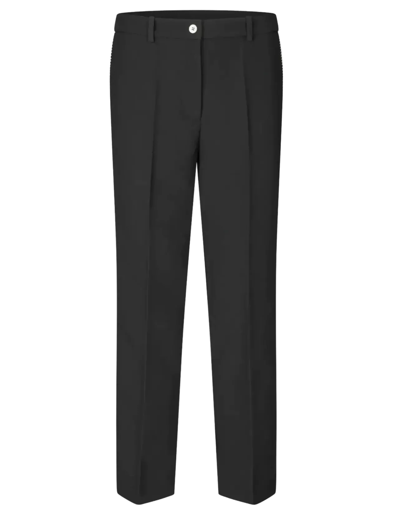 Structured Crepe, Straight Tailored Ankle Pants - Habitbukser