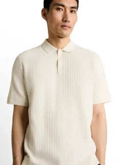 structured knit polo - Kortærmede poloer