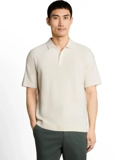 structured knit polo - Kortærmede poloer
