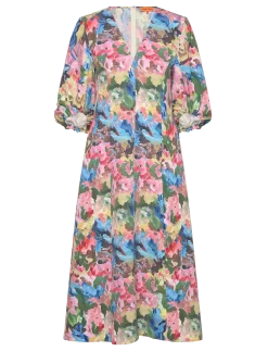 2259 Structure Stretch, 3/4 Sleeve - Midi kjoler