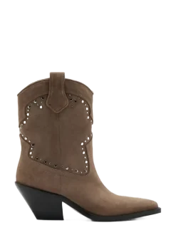 Studs suede ankle boots - Cowboystøvler
