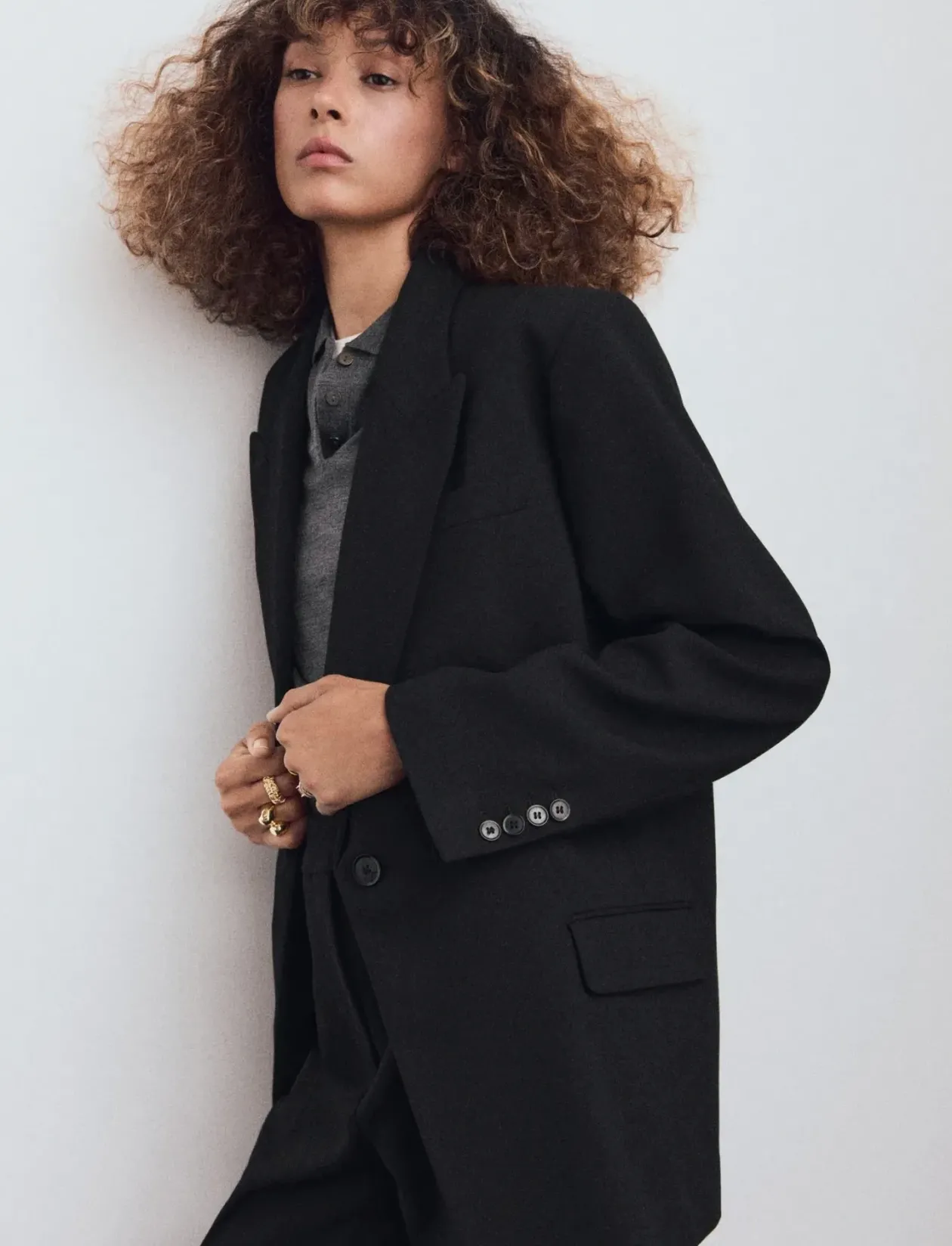 Suit blazer with flap pockets - Enkeltradede blazere