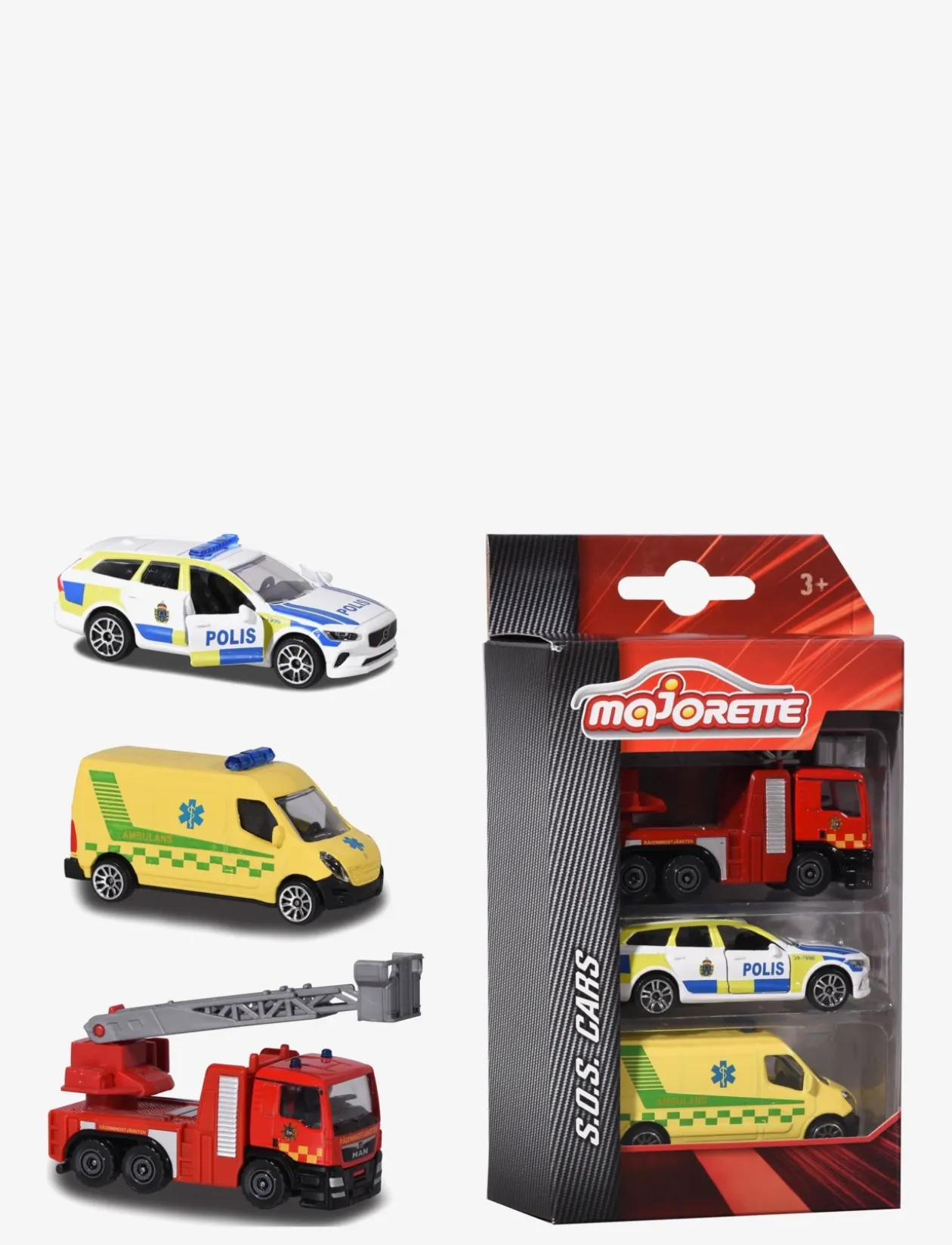 Swedish S.O.S. 3 Pieces Set - Legekøretøjer