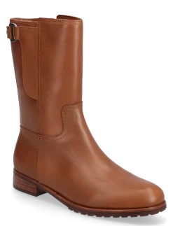 Tasha Calfskin Boot - Flade ankelstøvler