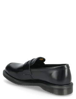 Temara Black Polished Smooth - Loafers med hæl