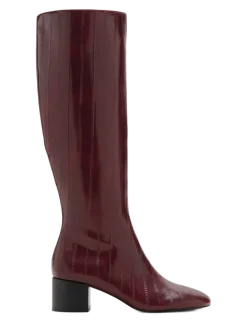 Textured heeled boots - Varmforede sko