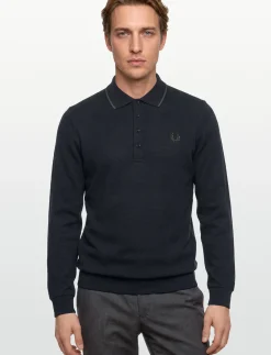 TEXTURED LS POLO - Langærmede