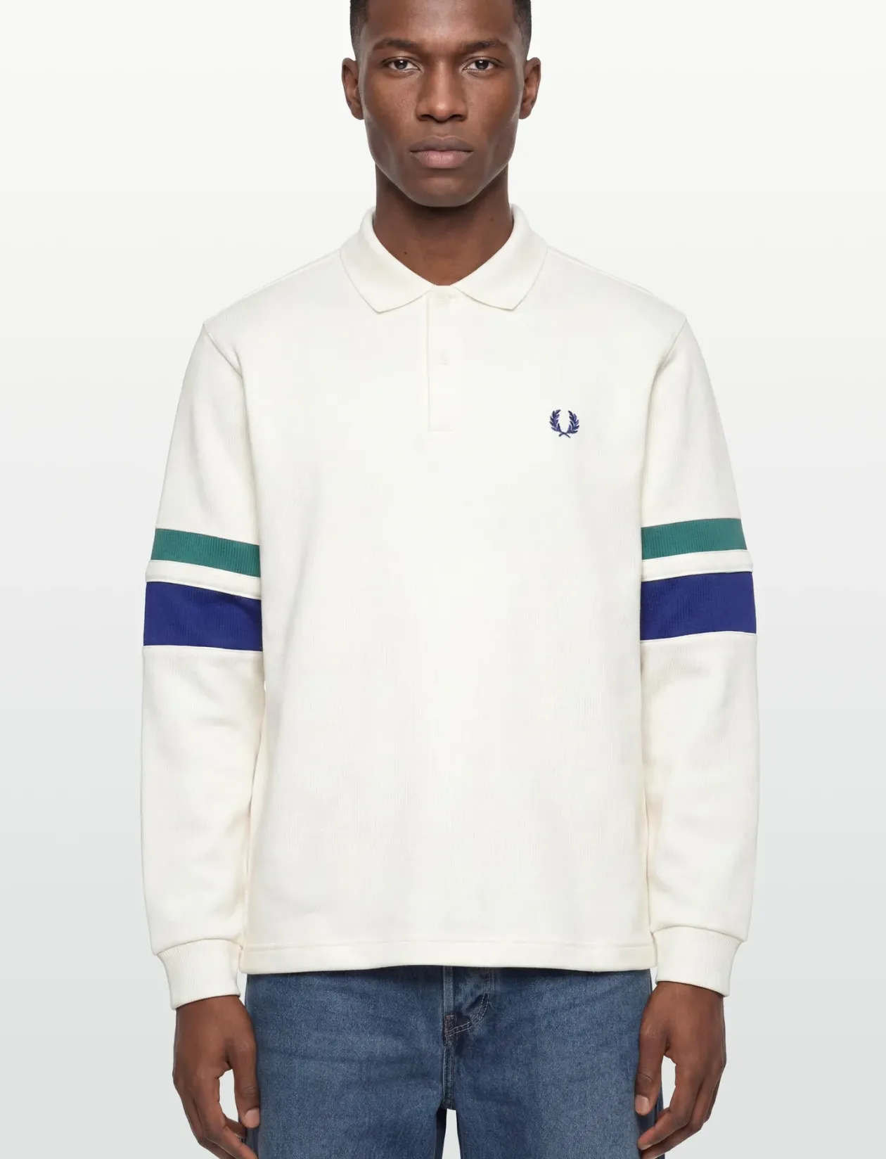 TIPPED SLEEVE COLLARED SWEAT - Polostrik