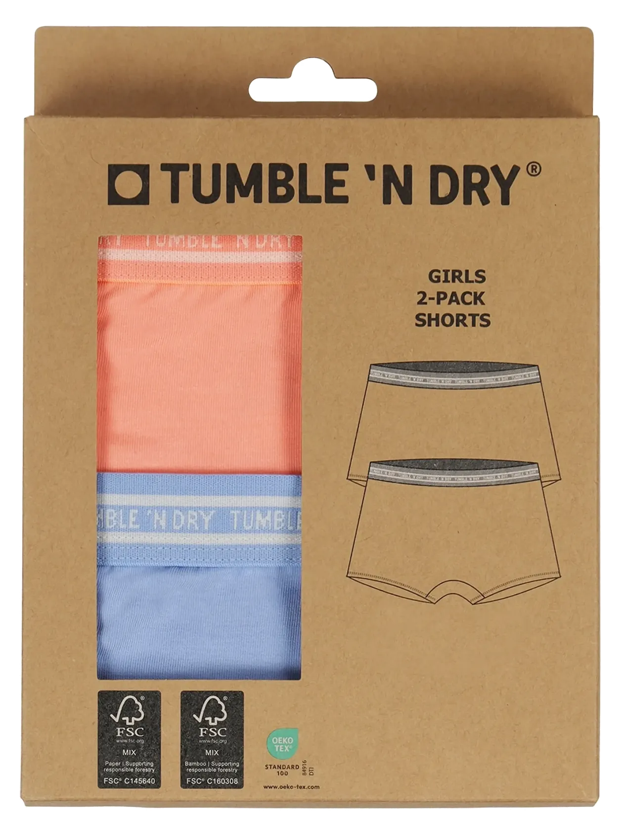 TND Tumble Short 2 pack Girls - Underbukser