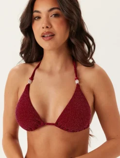 Triangle Glittery Bikini Top - Trekantsbikinier