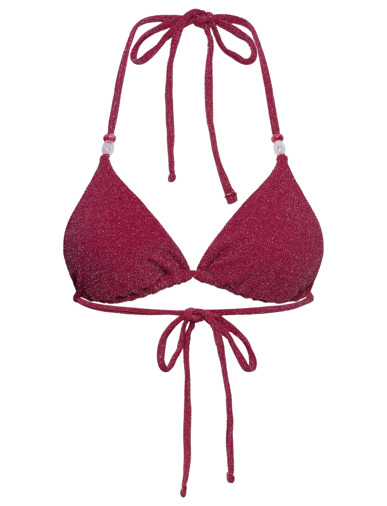 Triangle Glittery Bikini Top - Trekantsbikinier