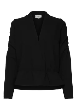 Trinity pleated top - Langærmede bluser