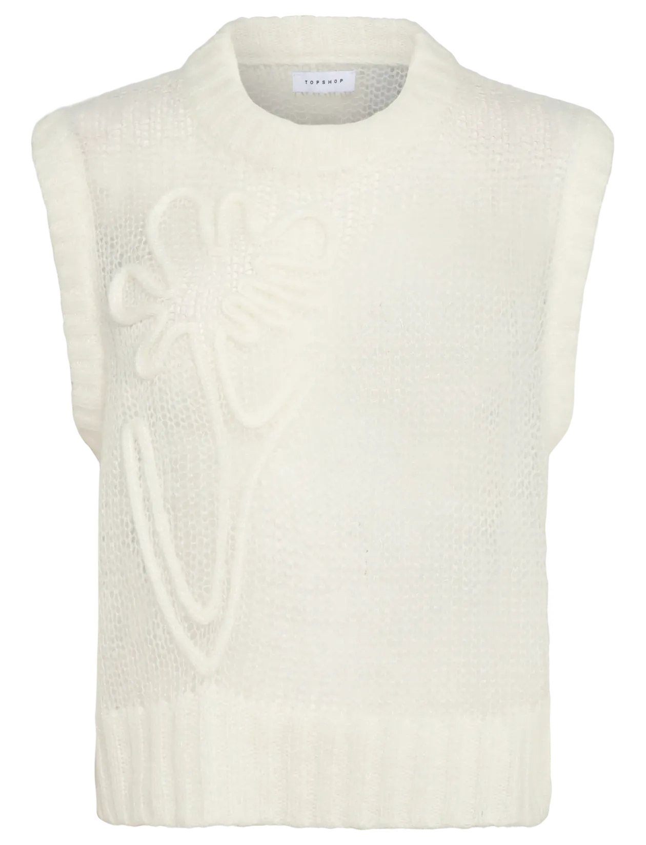 TSJOSEPHINE EMB. SL O-NECK VEST - Strikveste