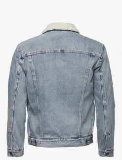 TYPE 3 SHERPA TRUCKER STONEBRI - Forede denimjakker