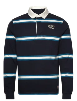 VINTAGE ATHLETIC STRIPE RUGBY - Langærmede