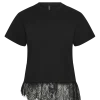 VMBRIT SS O-NECK LACE T-SHIRT JRS EXP - T-shirts