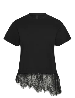 VMBRIT SS O-NECK LACE T-SHIRT JRS EXP - T-shirts