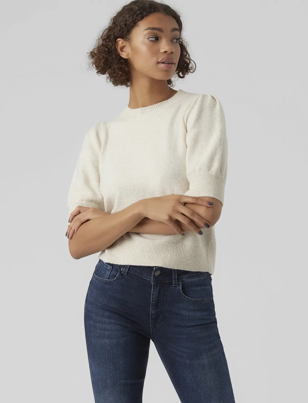 VMDOFFY 2/4 O-NECK PULLOVER GA NOOS - Strik