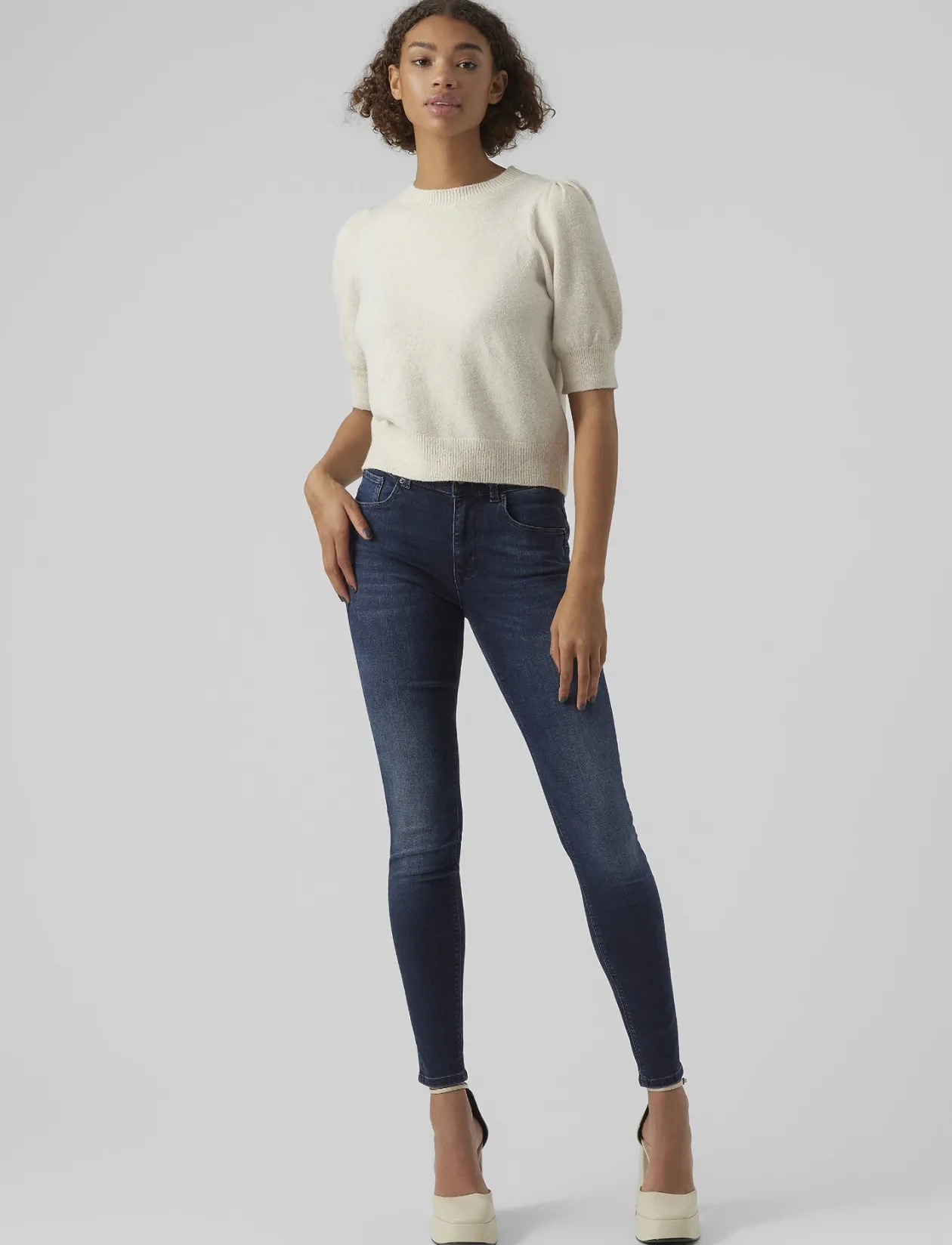 VMDOFFY 2/4 O-NECK PULLOVER GA NOOS - Strik