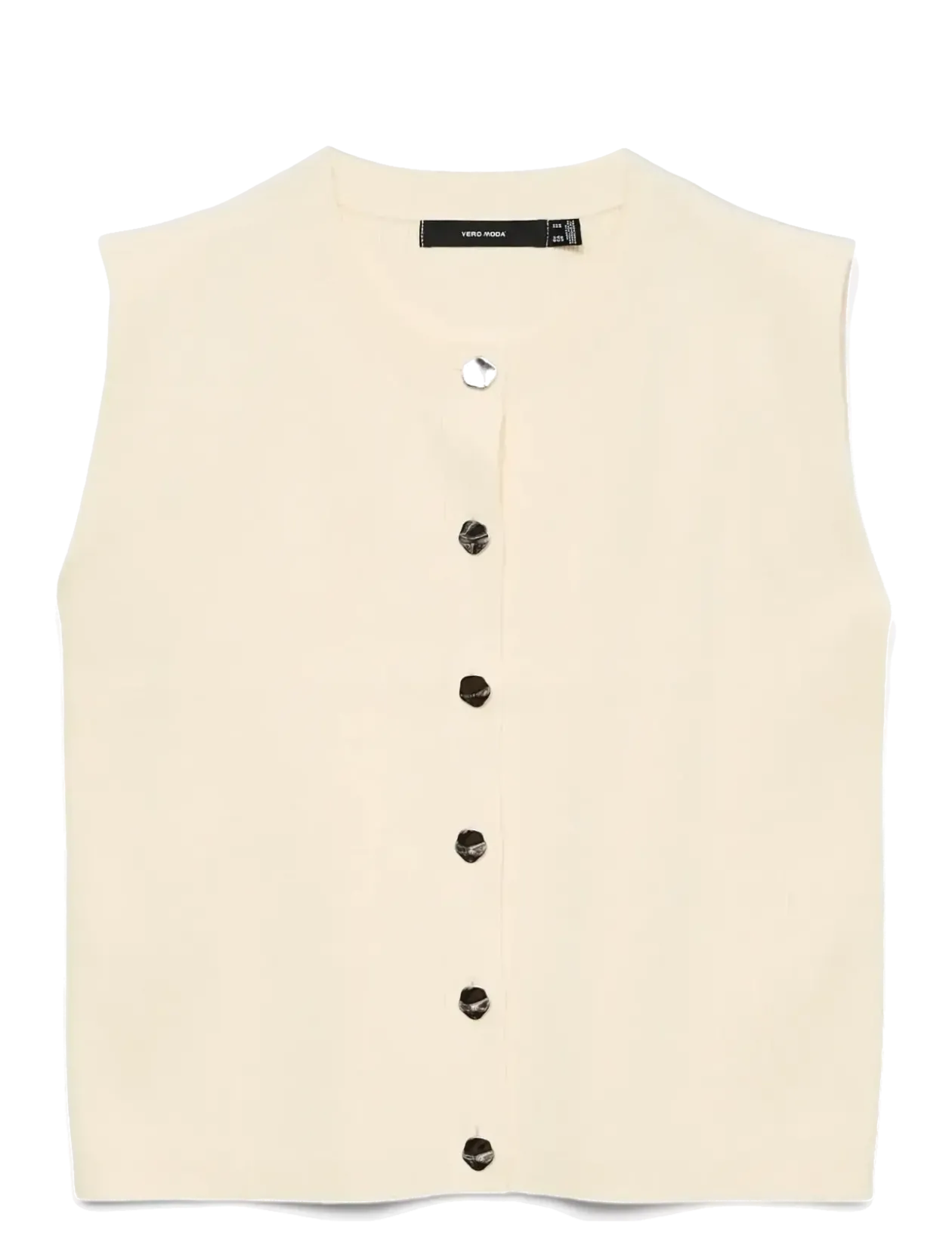 VMGOLD SL O-NECK BUTTON VEST BOO - Strikveste