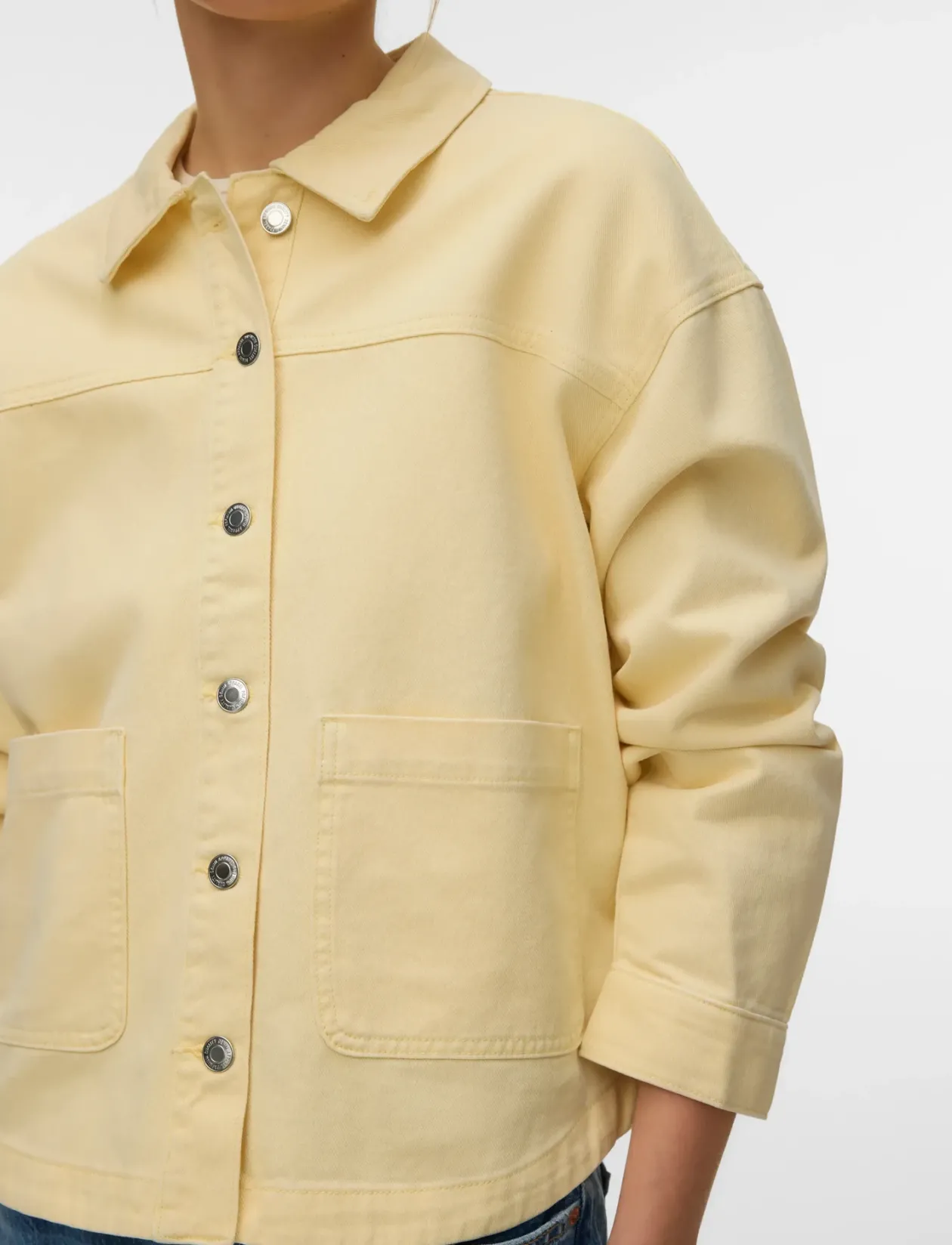 VMJAMIE LS DENIM SHACKET MIX GA NOOS - Lette jakker