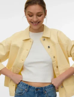 VMJAMIE LS DENIM SHACKET MIX GA NOOS - Lette jakker