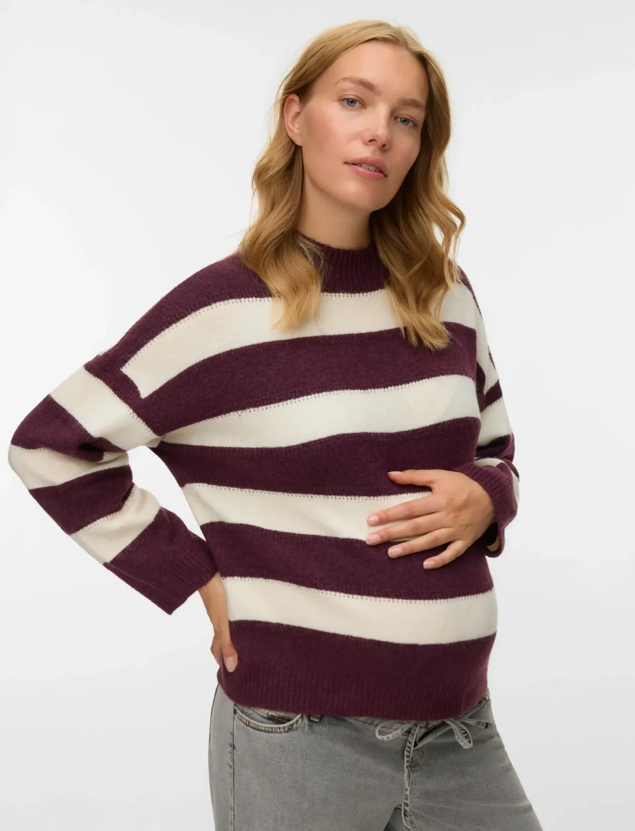 VMMINEZ LS HIGHNECK SHORT PULLOVER - Strik