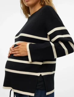 VMMSABA LS O-NECK STRIPE PULLOVER GA - Trøjer