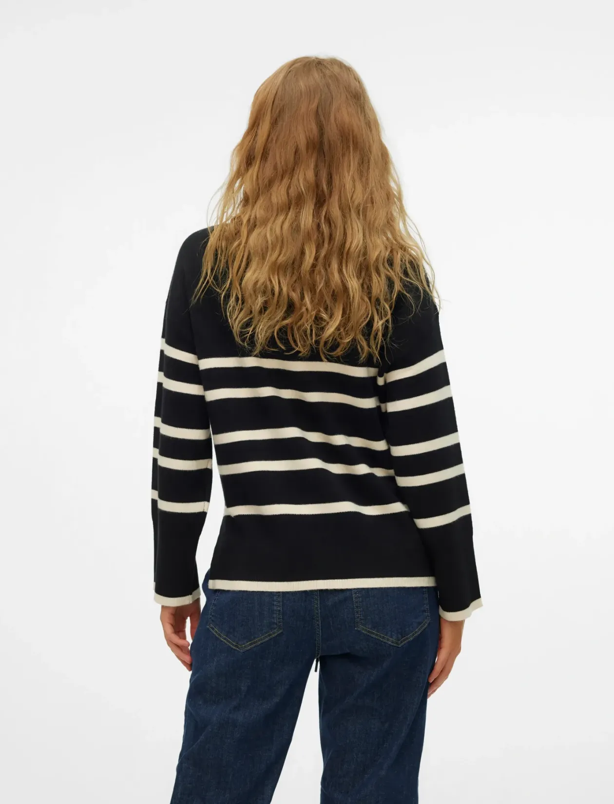 VMMSABA LS O-NECK STRIPE PULLOVER GA - Trøjer