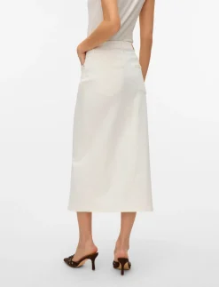 VMWILD ALVIDA BUTTON HR 7/8 CLR SKIRT - Midinederdele
