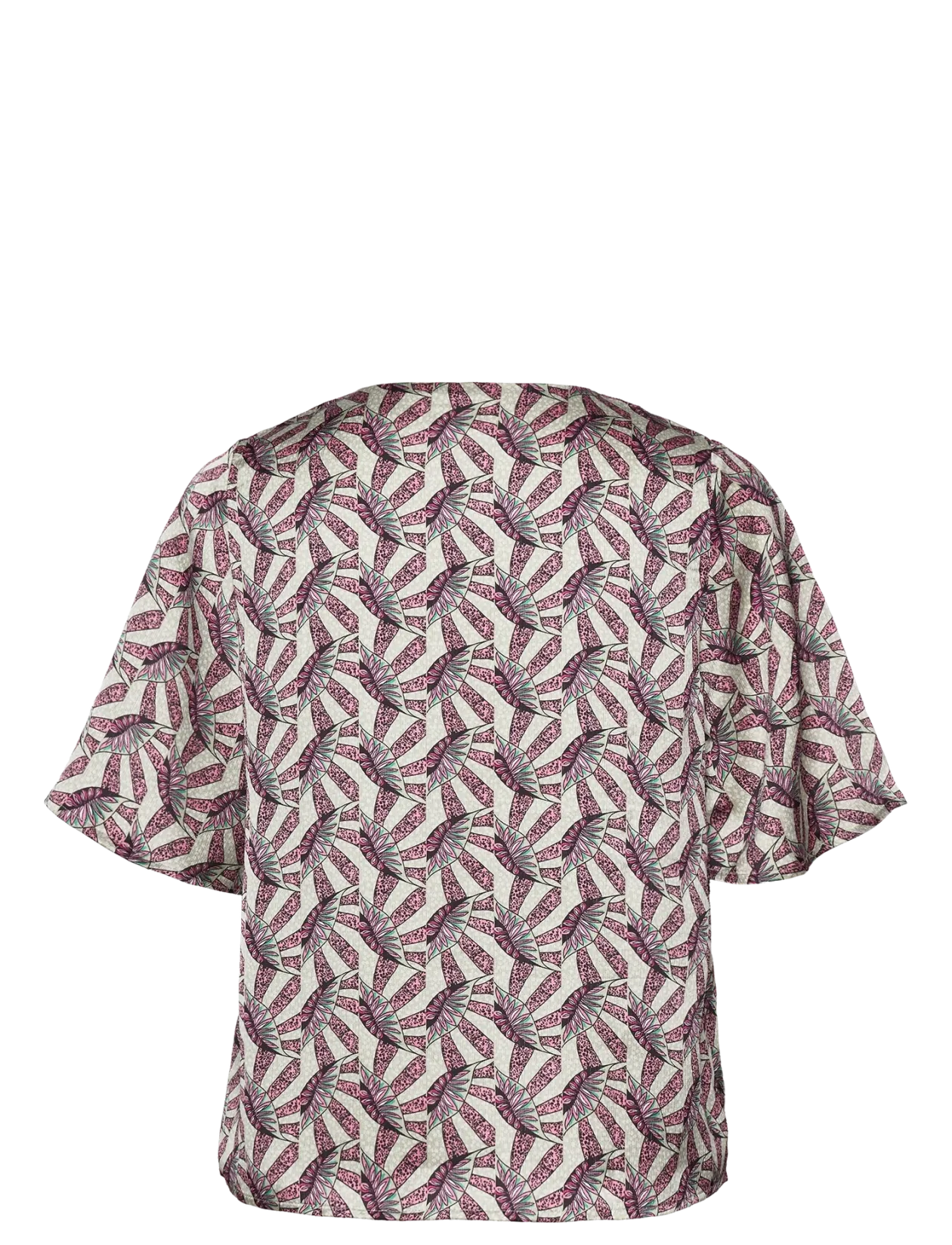 VMZELDA 2/4 V-NECK TOP WVN LCS - Kortærmede bluser