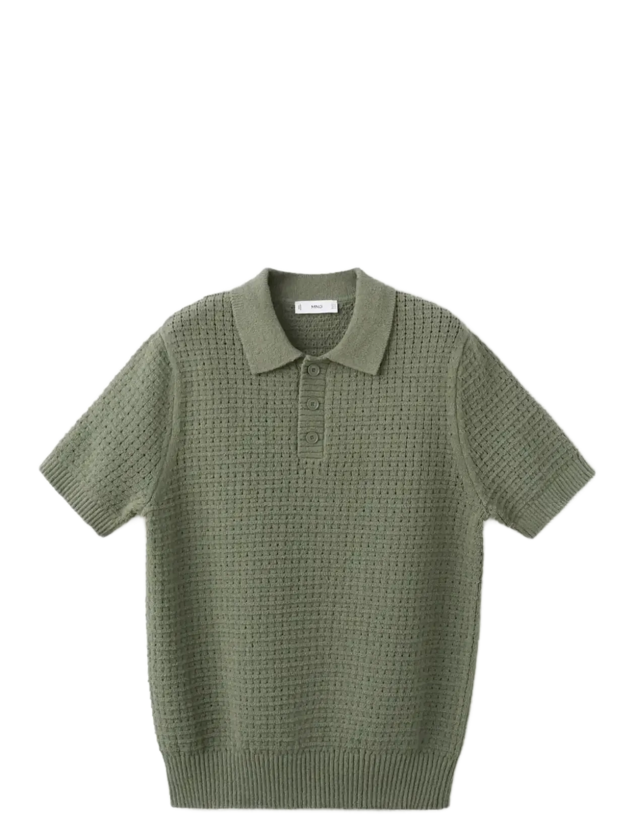 Waffle knit polo - Kortærmede