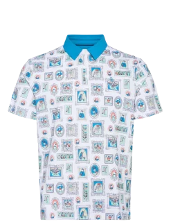 Wall of Fame Print Short Sleeve Polo Shirt - Kortærmede poloer