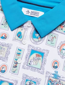 Wall of Fame Print Short Sleeve Polo Shirt - Kortærmede poloer