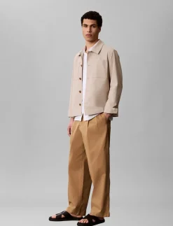 WASHED COMFORT COTTON HALF ELAST - Casual