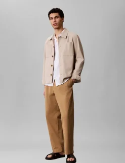 WASHED COMFORT COTTON HALF ELAST - Casual