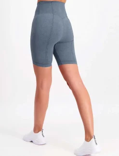 Washed Denim Seamless Biker Shorts - Træningstights