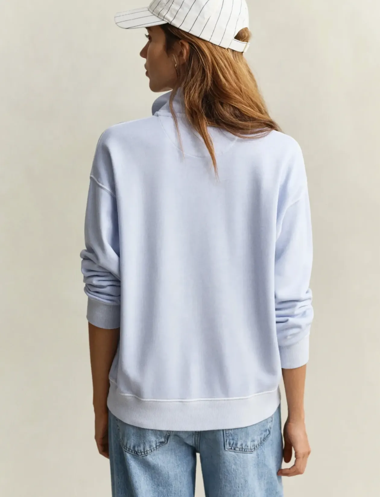 WASHED SHIELD HALF ZIP SWEAT - Sweatshirts
