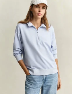 WASHED SHIELD HALF ZIP SWEAT - Sweatshirts