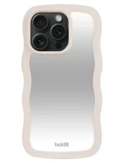Wavy Case iPhone Light Beige/Mirror - Mobil cover